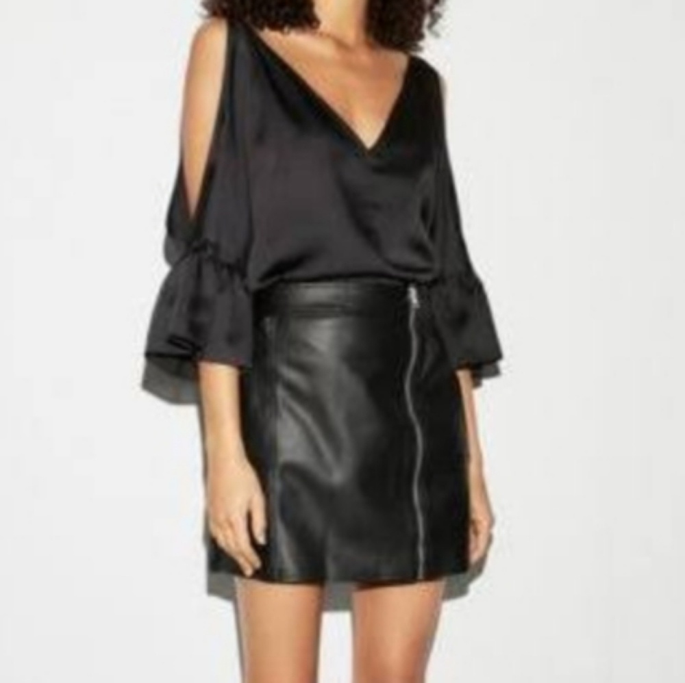 Mini faux leather skirt, size 8